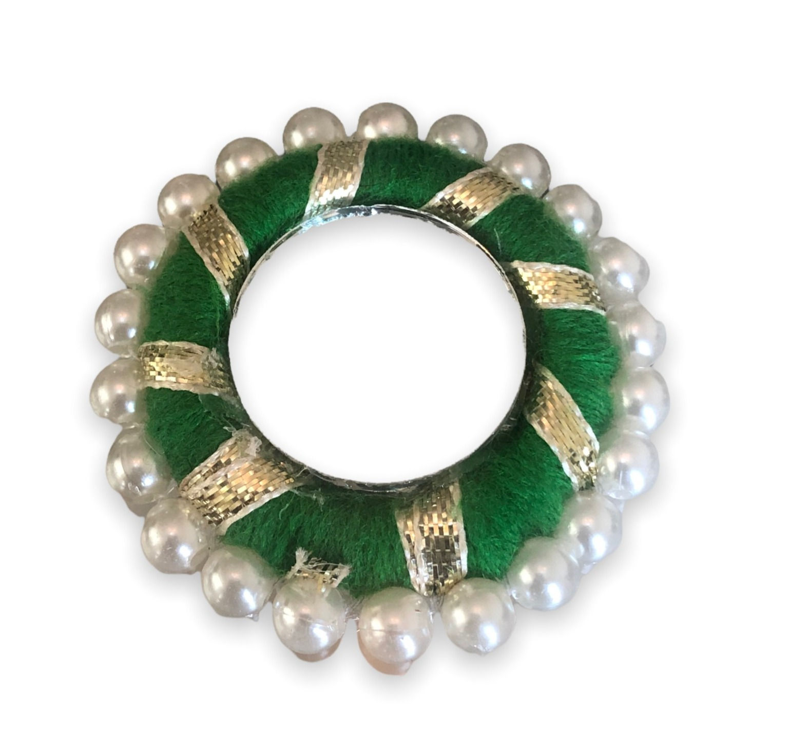 Handmade Crafted Dangle Earrings with Big Round Mirror