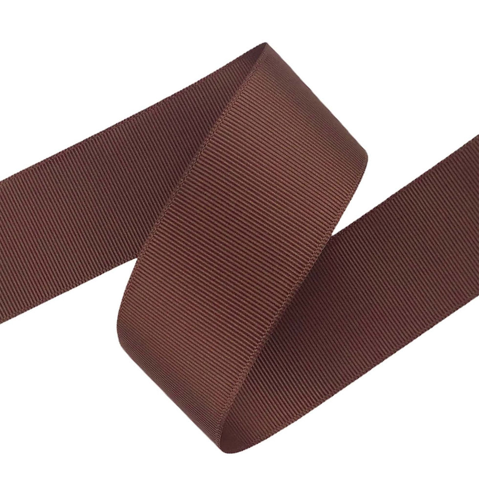 Thumbnail: D5 Grosgrain Brown Ribbon 1.5" Inches 100Yards for Crafts Gift Wrapping