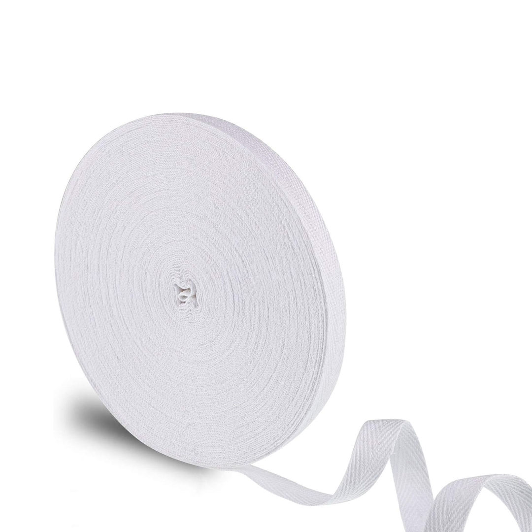 White Cotton Twill Ribbon