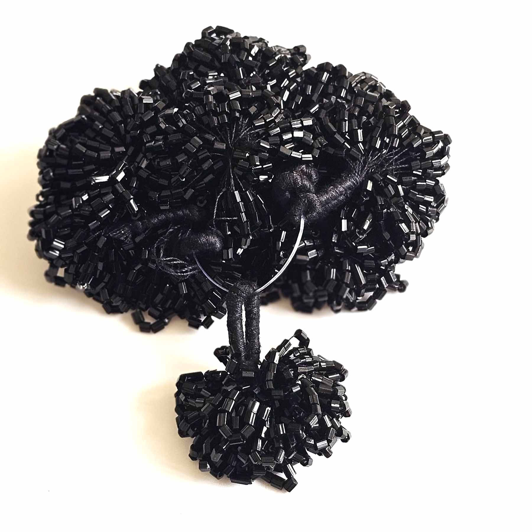 Black Beads Tassel Latkan for DIY Crafts Sewing and Home Decoration