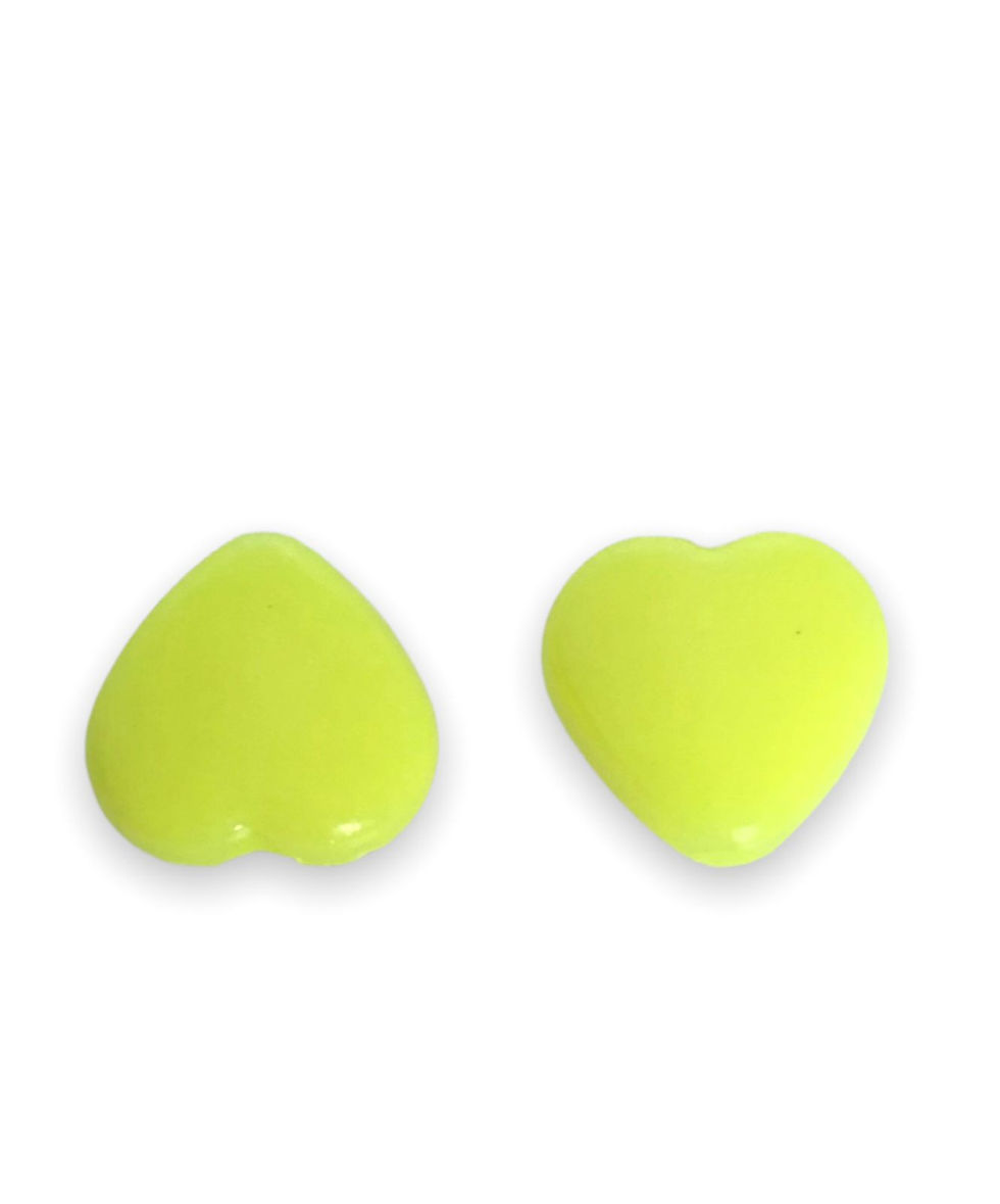 Yellow Heart Shape Beads