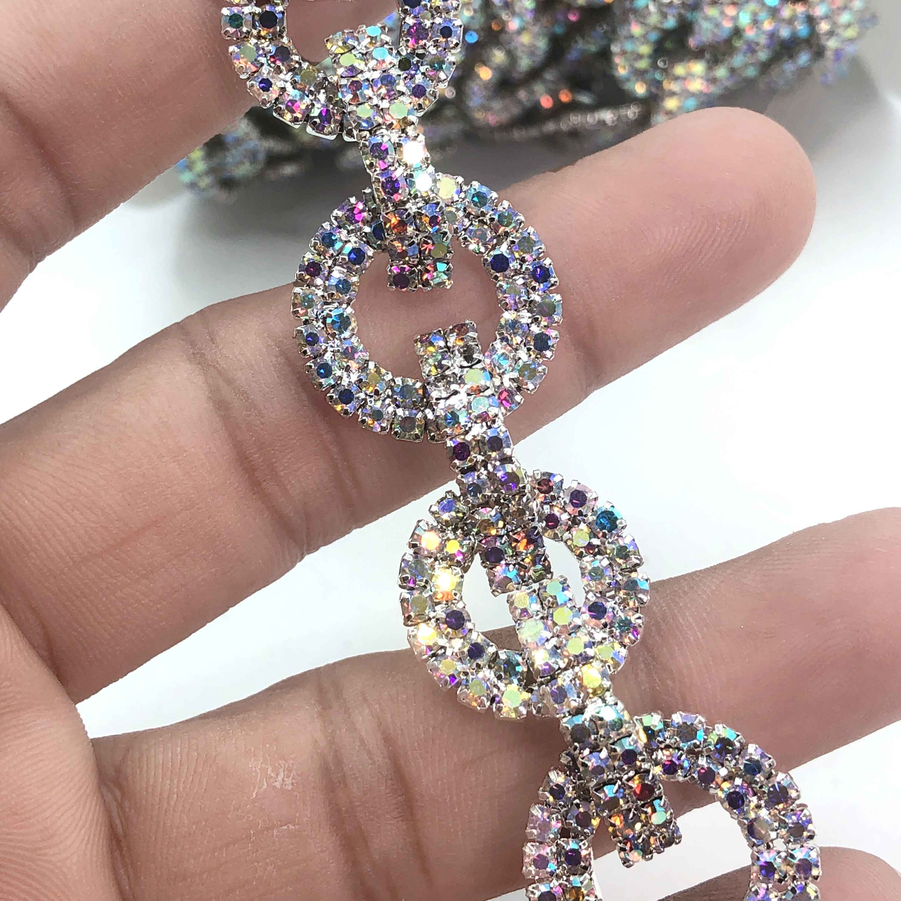 Ab Rhinestone Crystal Chain