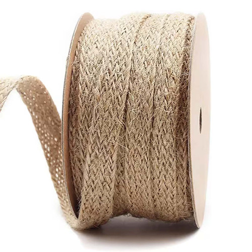 20mm Jute Ribbon, 100 Meter Braided Natural Jute Ribbon, Burlap Ribbon ...