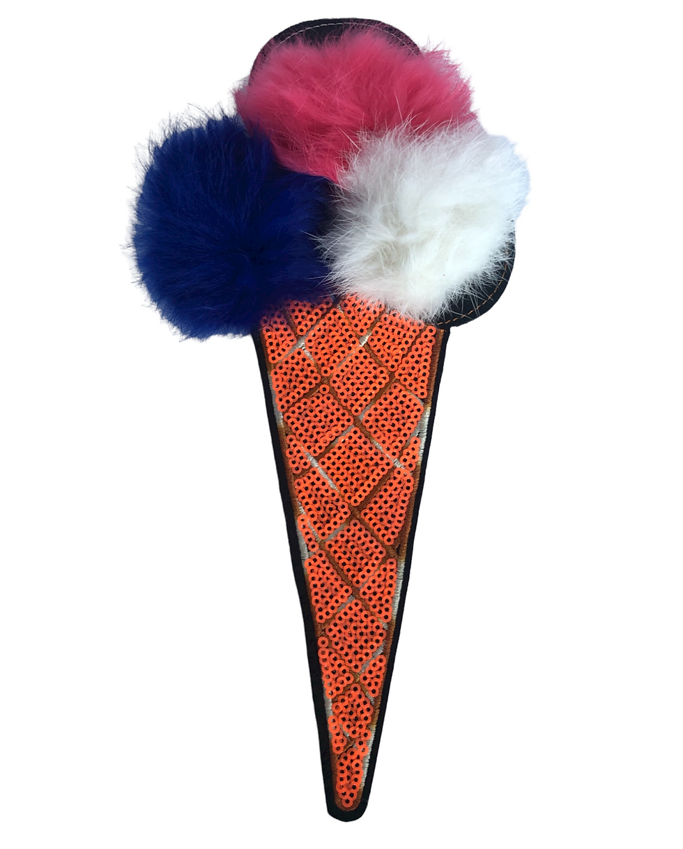 Ice Cream Cone Embroidery Patch
