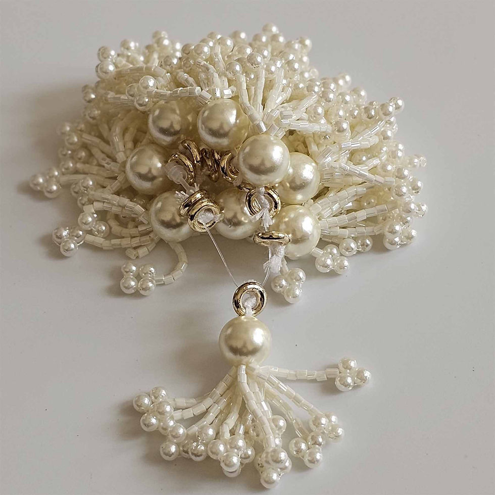 Thumbnail: Pearl Beads Tassel Latkan for DIY Crafts Sewing Hanging and Home Decoration