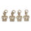 Thumbnail: High Quality 18x14MM Champagne Gold Color Plated Brass Rhinestone Charms Pendant