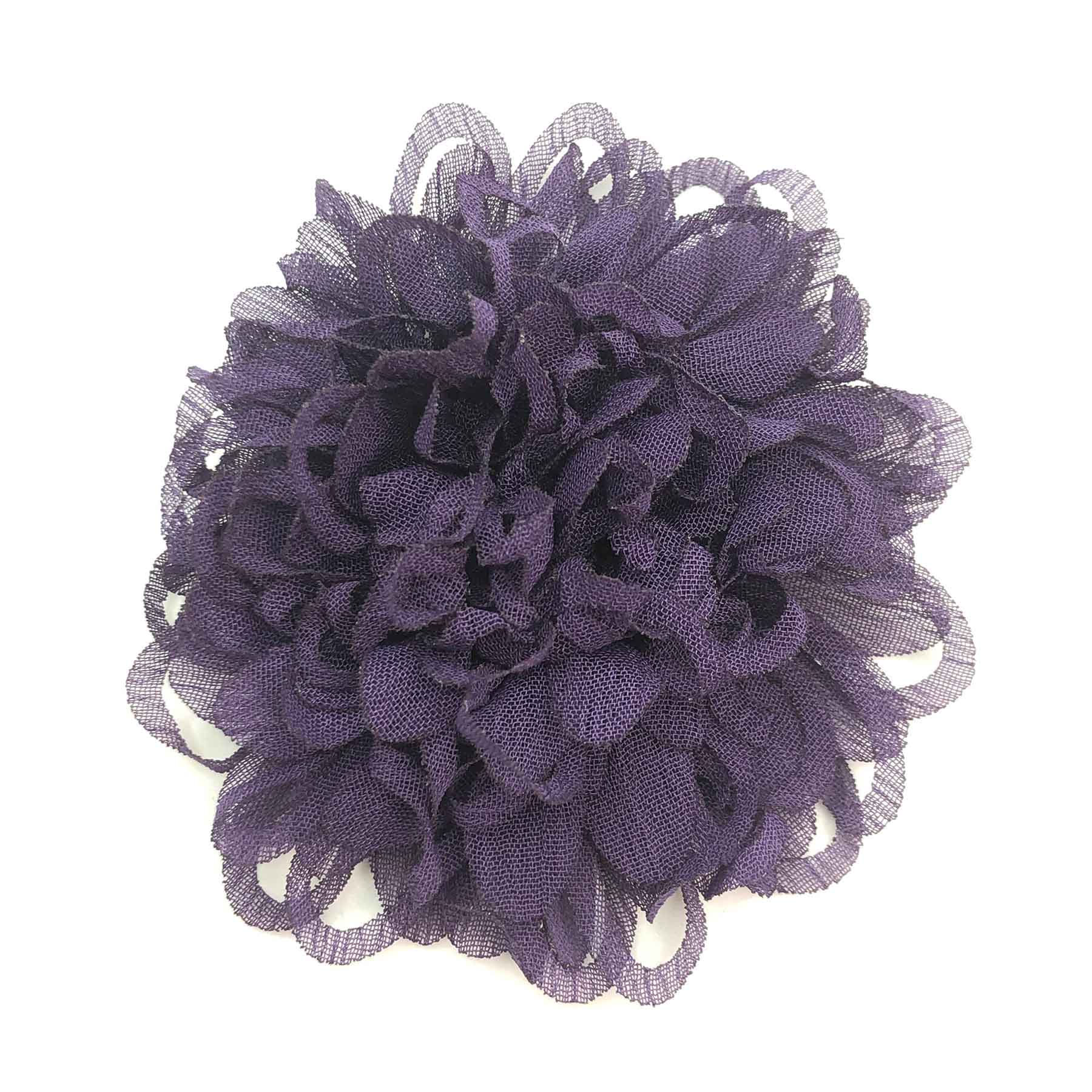 5Pcs Purple Fabric Flowers 8cm for DIY Crafts Headpiece Appliques Ornament Decor
