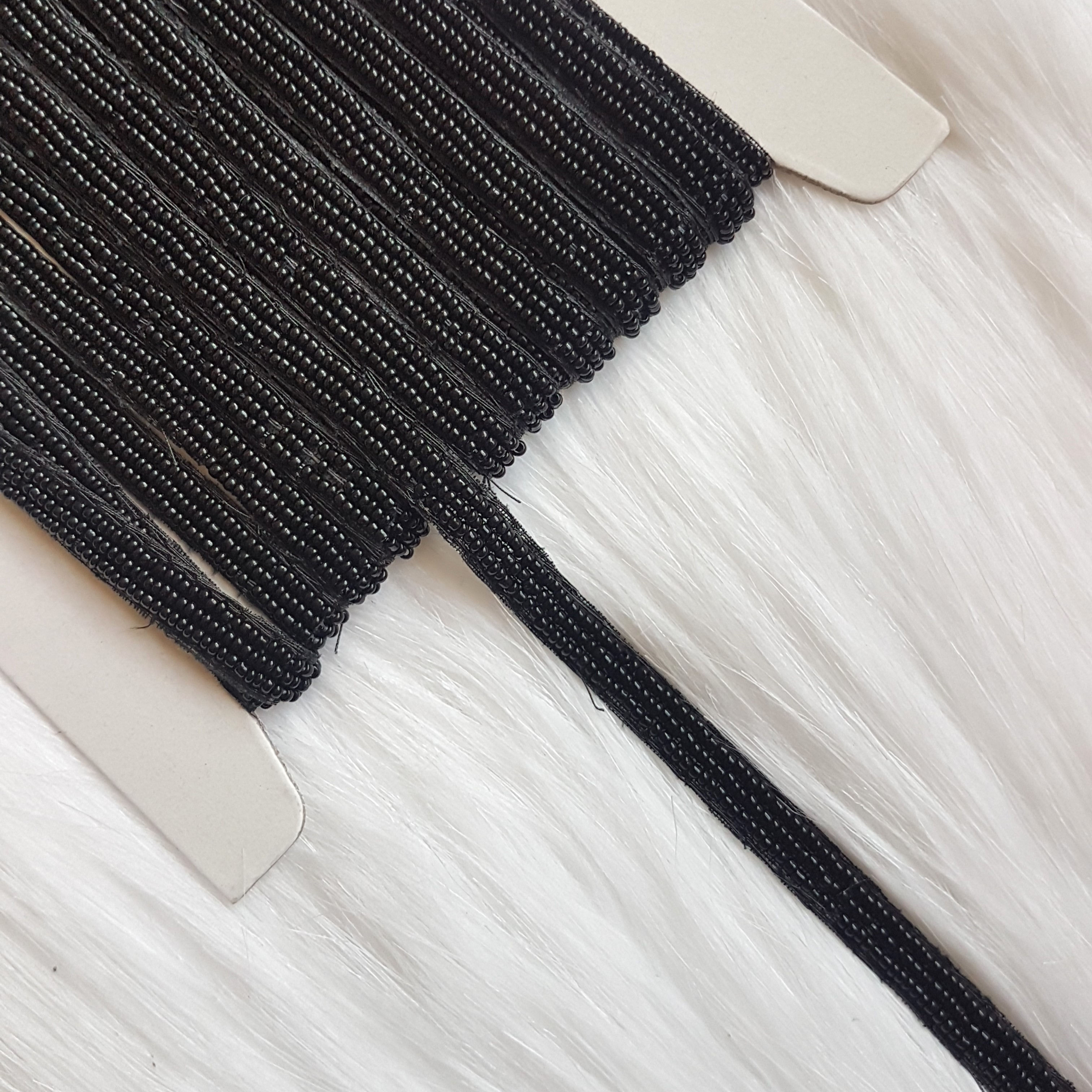 Black Beaded Lace Trims