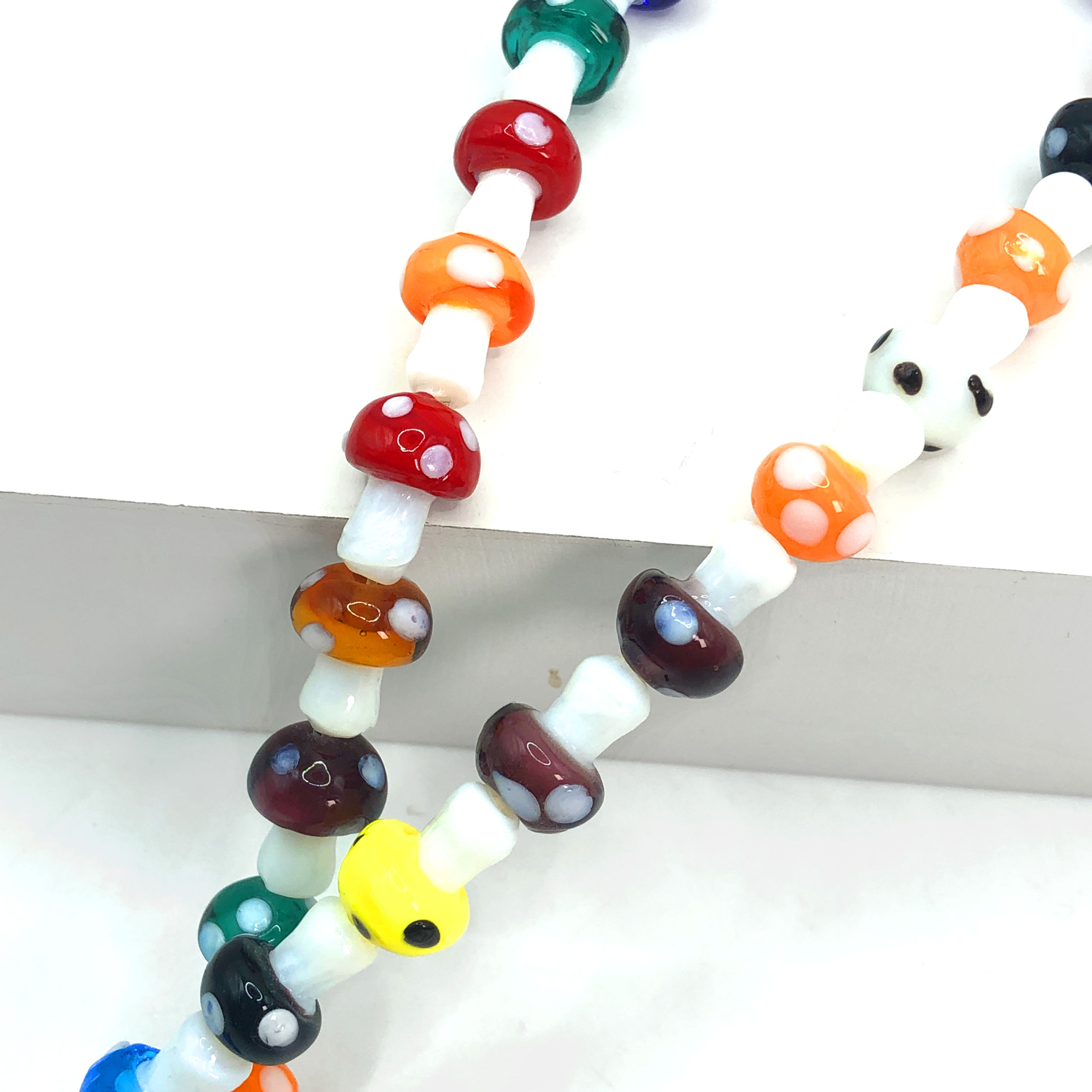 Glass Mushroom Beads