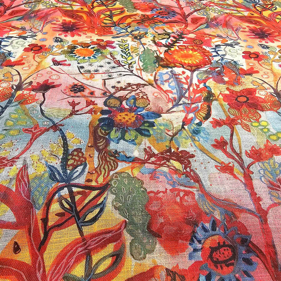 Thumbnail: Printed Linen fabric