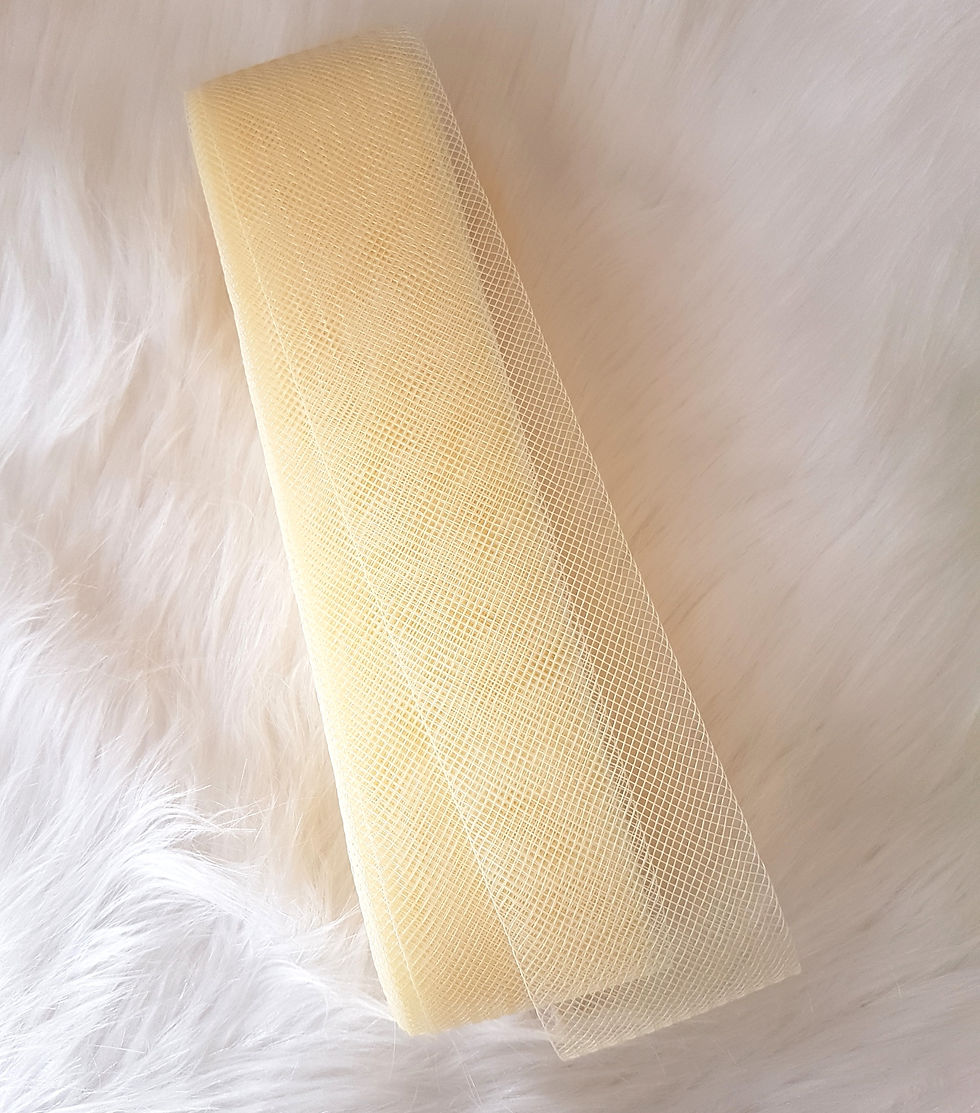 Thumbnail: 20 Yards Beige Hard Horsehair Braid for Polyester Boning Sewing Wedding Dress