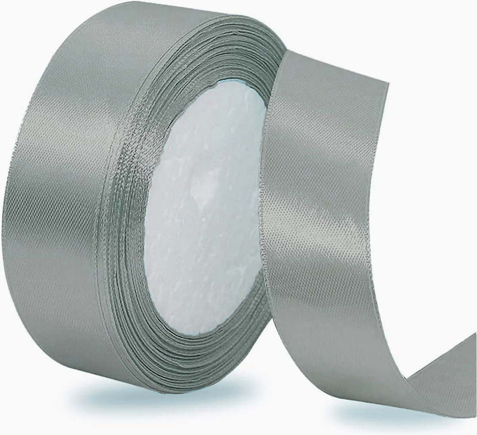 Grey Satin Ribbon