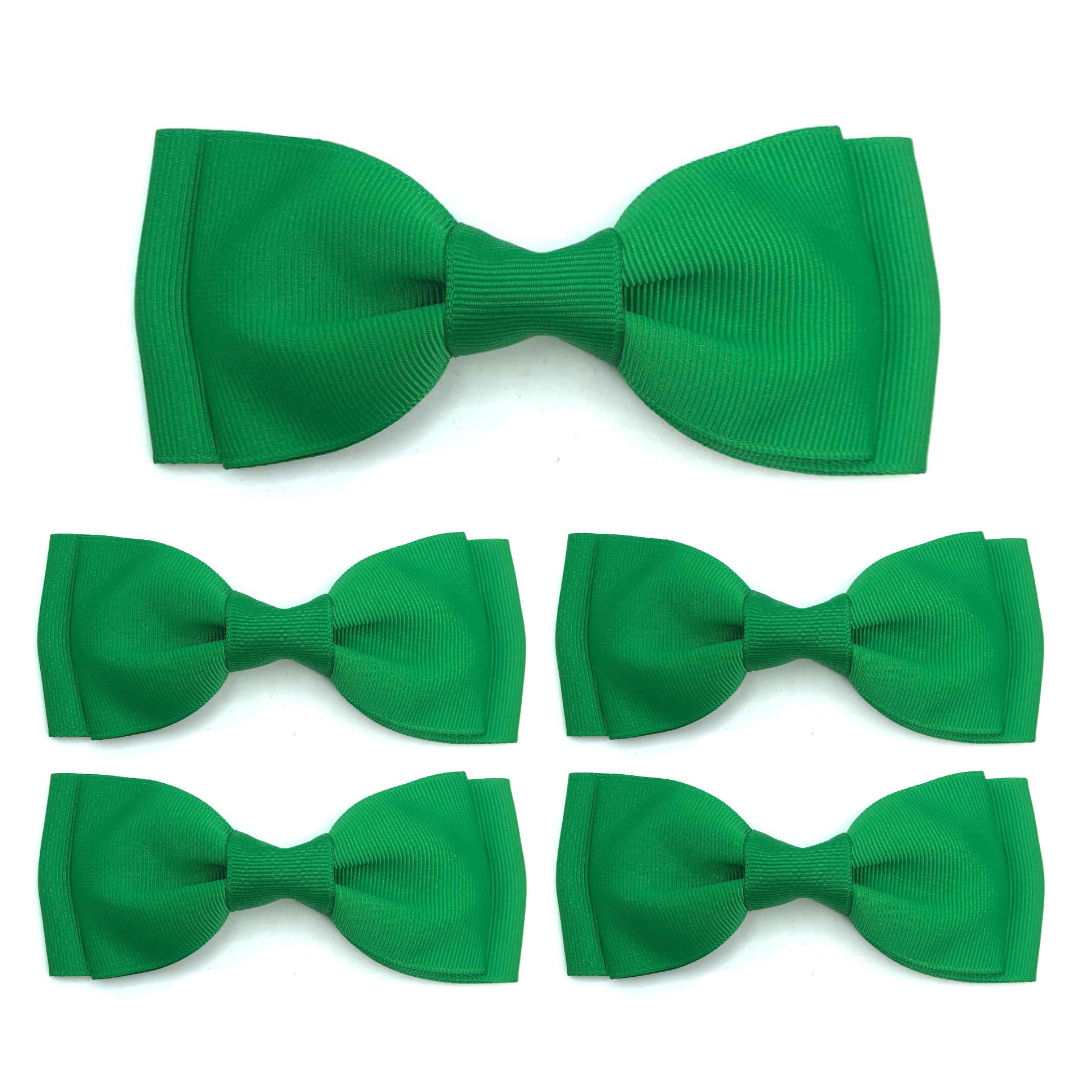 Green Grosgrain ribbon bowtie