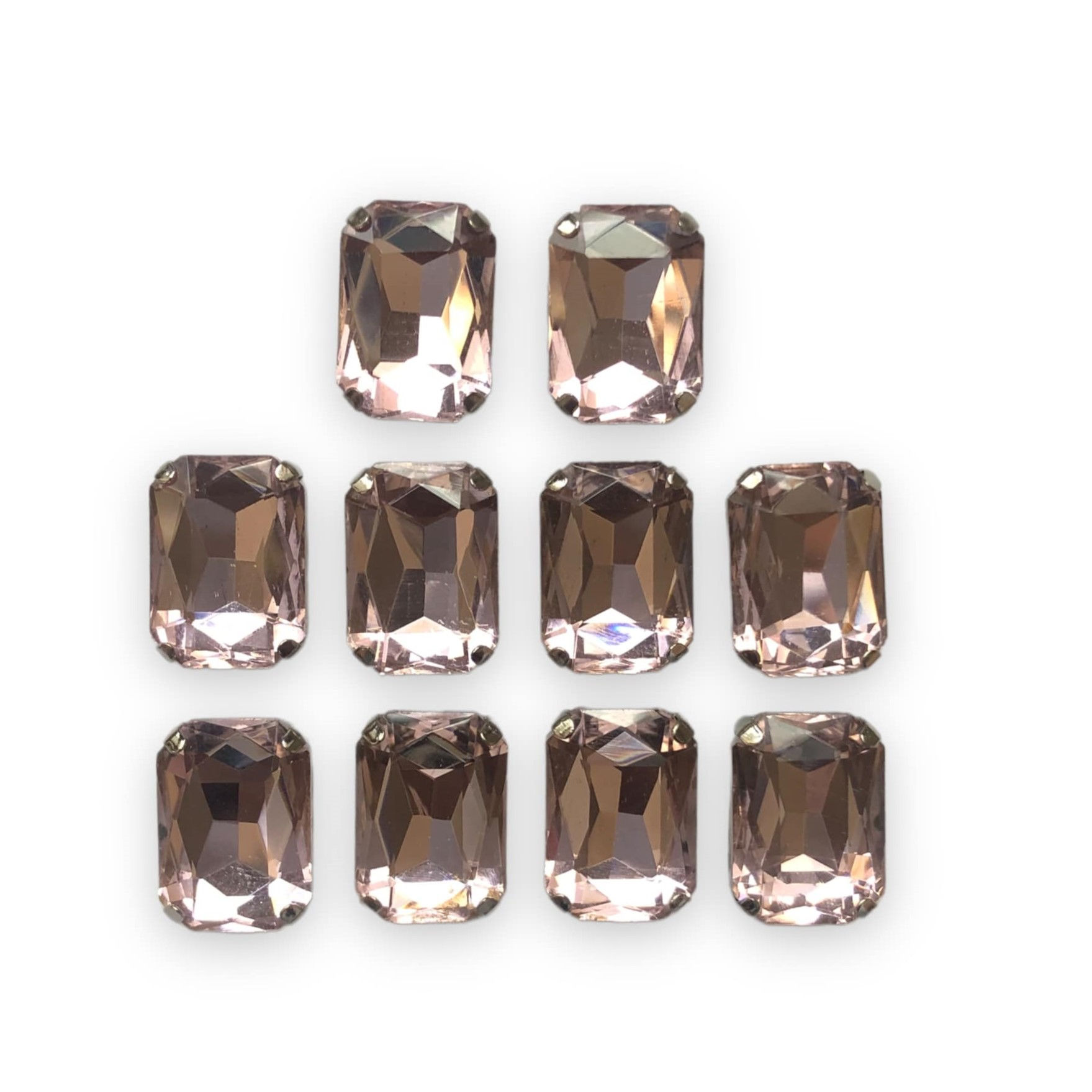 Light Rose Rectangle Crystal