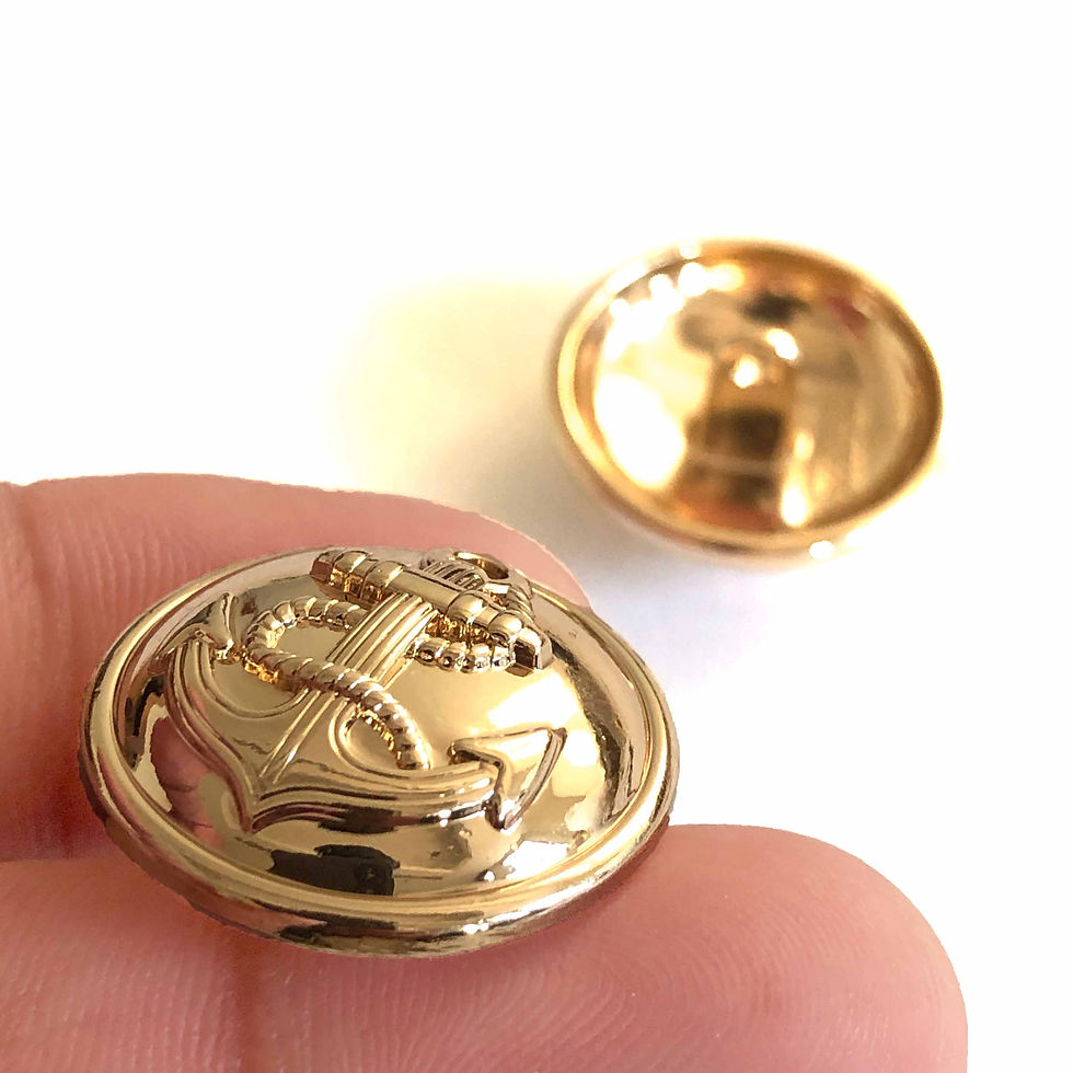 Thumbnail: 6Pcs Metal Button 22mm/18mm Buttons for DIY Crafts Coat Blazer and Jewelry