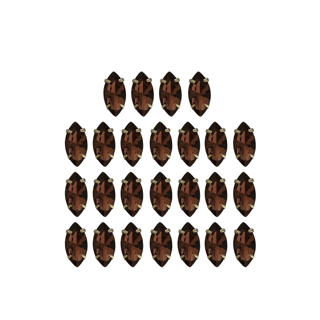 Burgundy Eye Shape Crystal