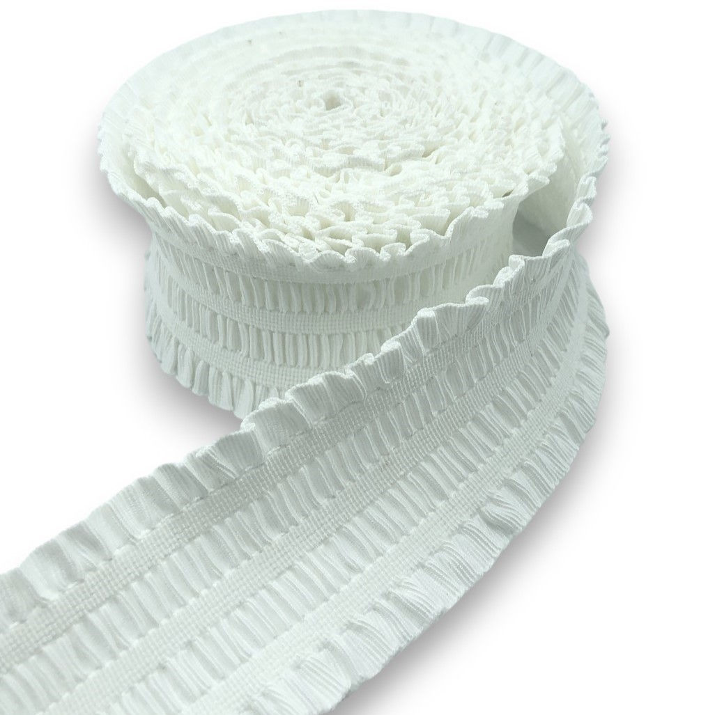Sewing White Color Stretchy Braided Elastic 2"inches Wide for Craft Headband