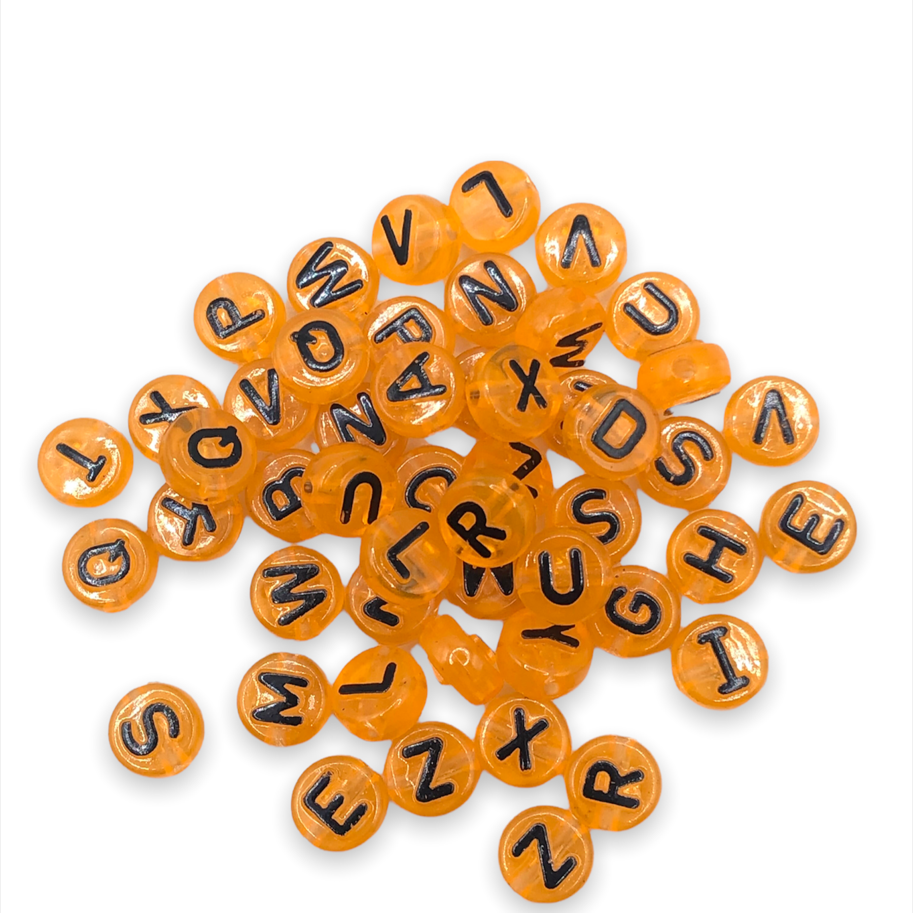 Orange Acrylic Beads