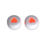 Thumbnail: White Acrylic Orange Heart Beads 7mm 177Pieces