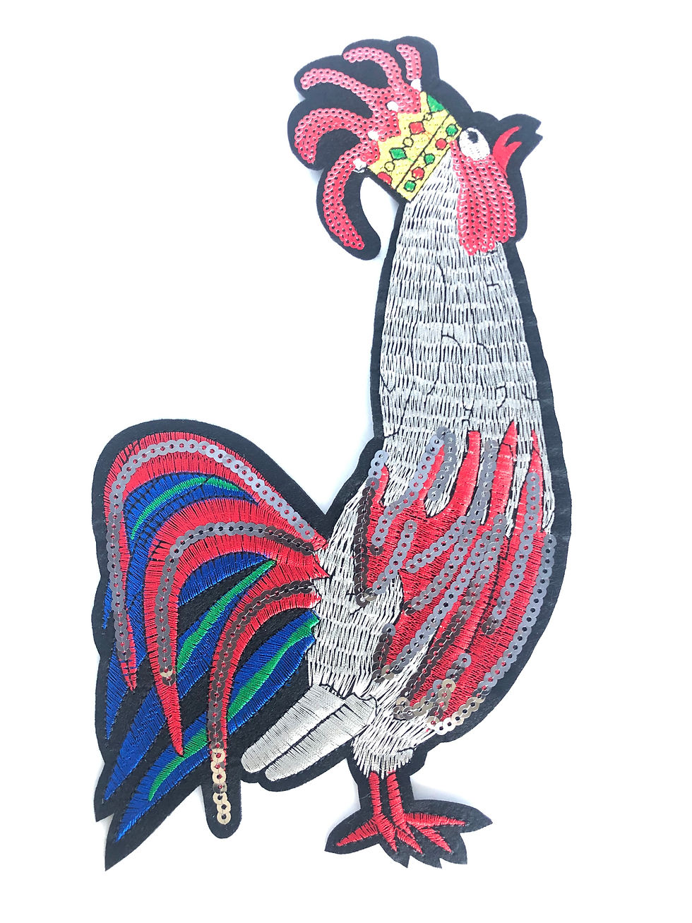 Cute Sequins Rooster Patch