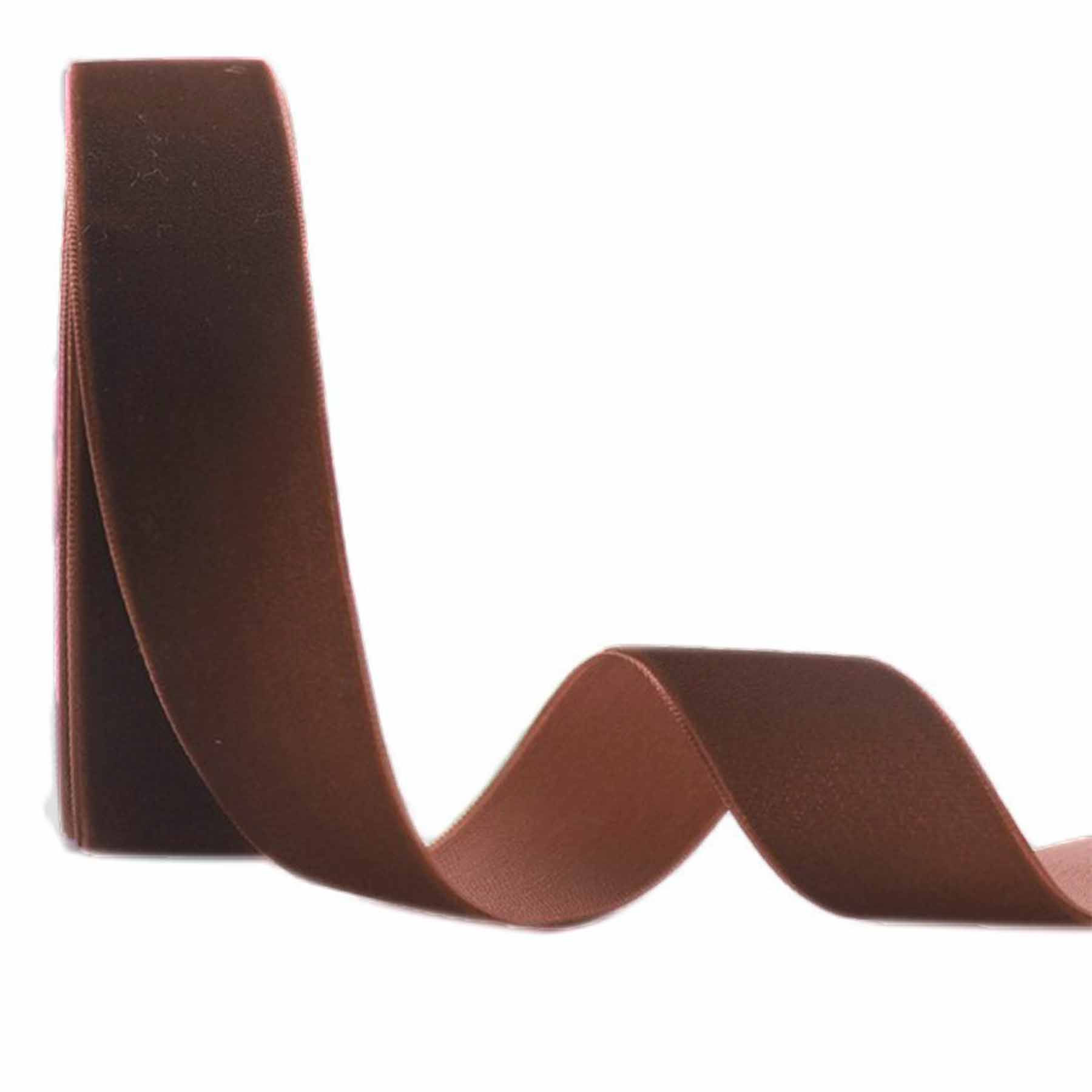 Dark brown velvet ribbon