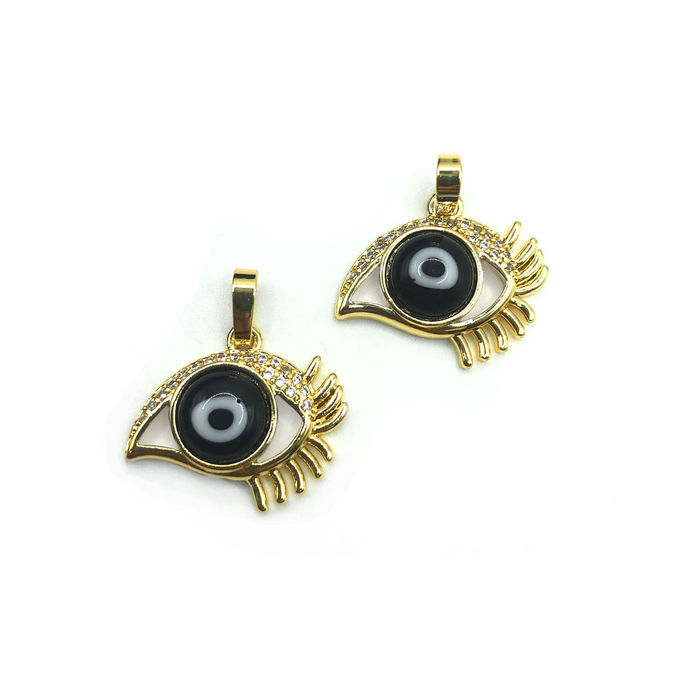 Eye Shape Black Pendant