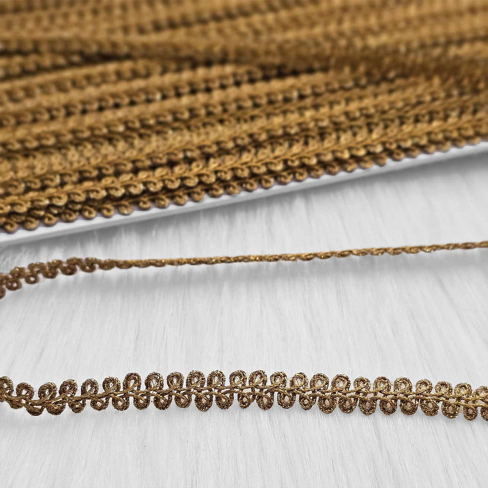 Thumbnail: Metallic Gold Shiny 18 Meters Braided Lace 1cm Trim Border for DIY Craft Costume