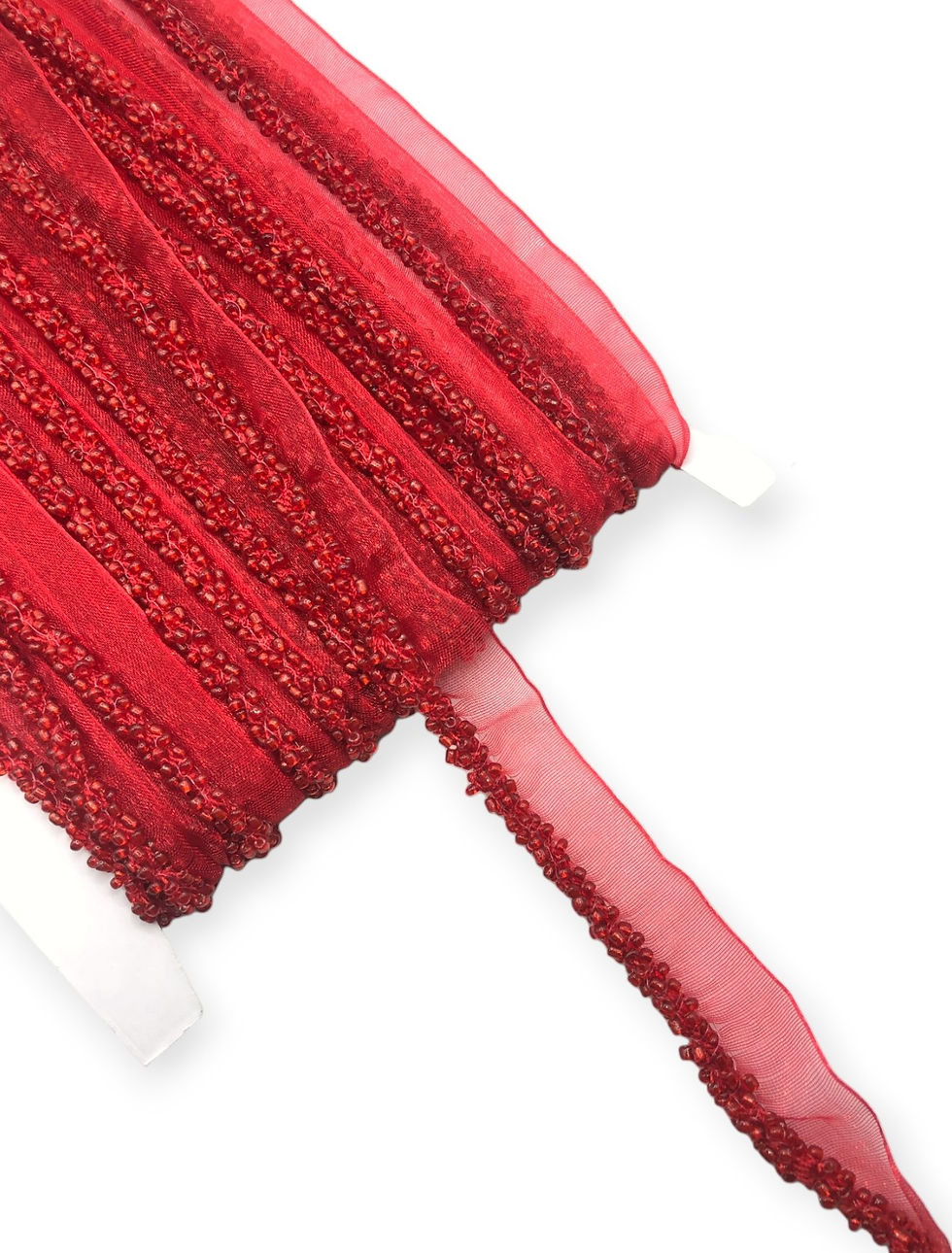 Red Beaded Ribbon Border
