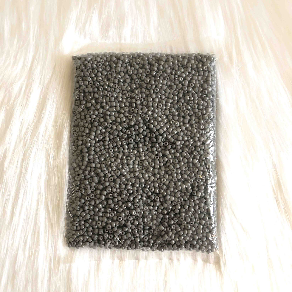 Thumbnail: Grey Glass Beads 4mm Seed Beads for DIY Crafts and Jewelry Making