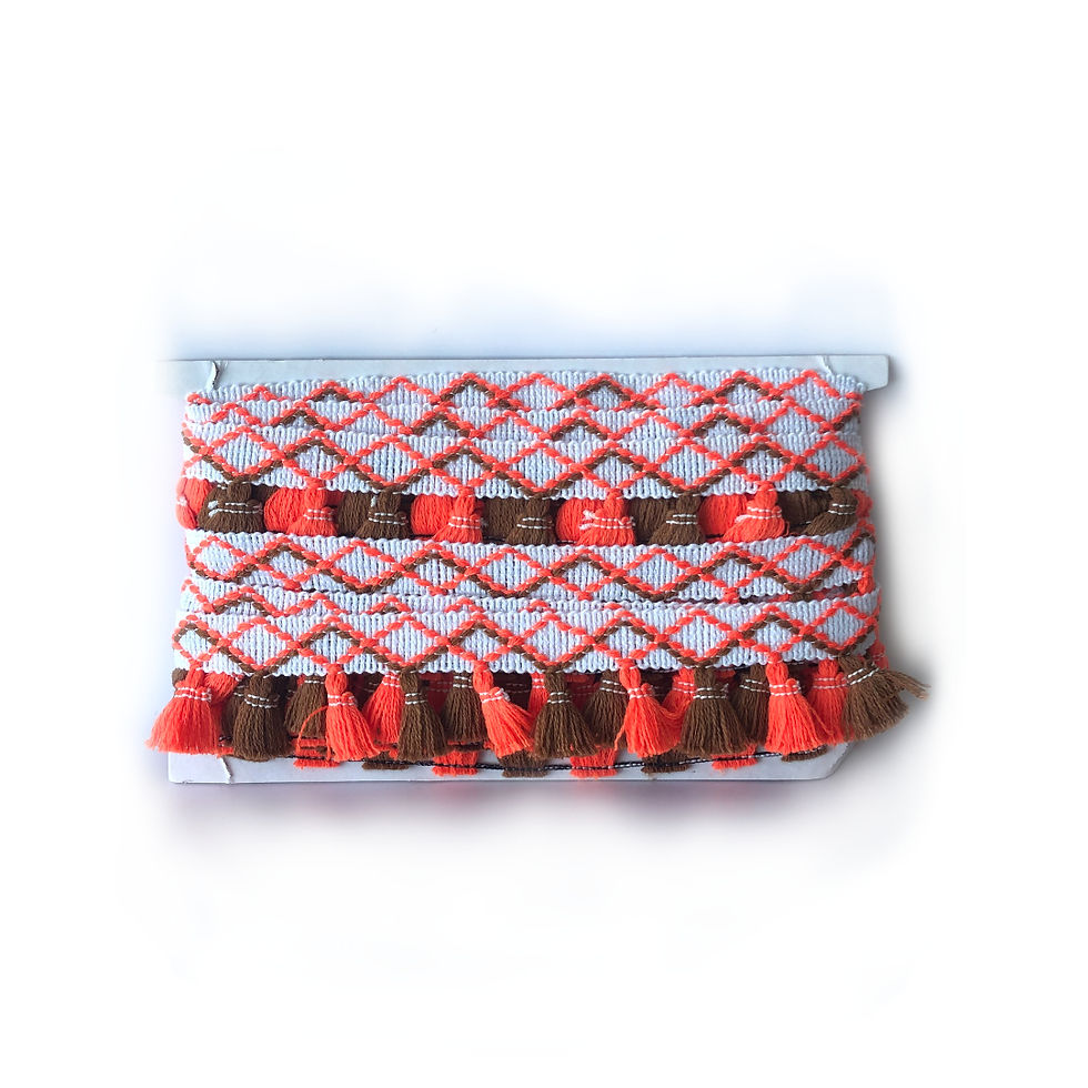 Thumbnail: Cotton Tassel Ribbons Lace Trim