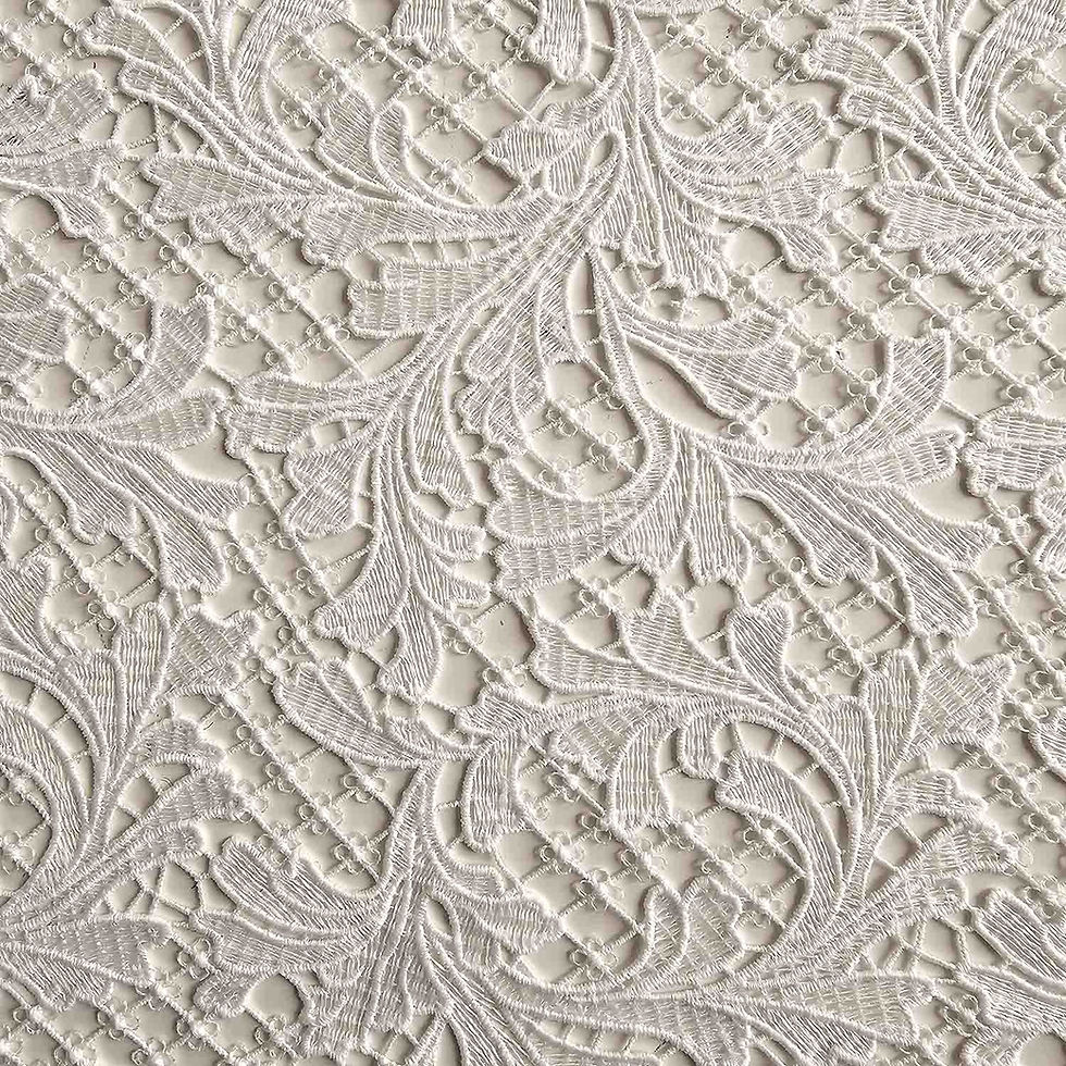 Thumbnail: White Guipure Lace Fabric