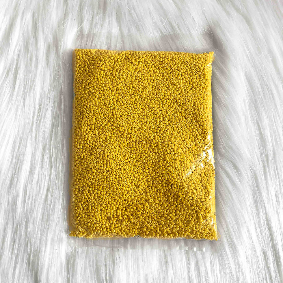 Thumbnail: Dark Yellow Glass Beads 2mm Seed Beads for DIY Crafts and Jewelry Making