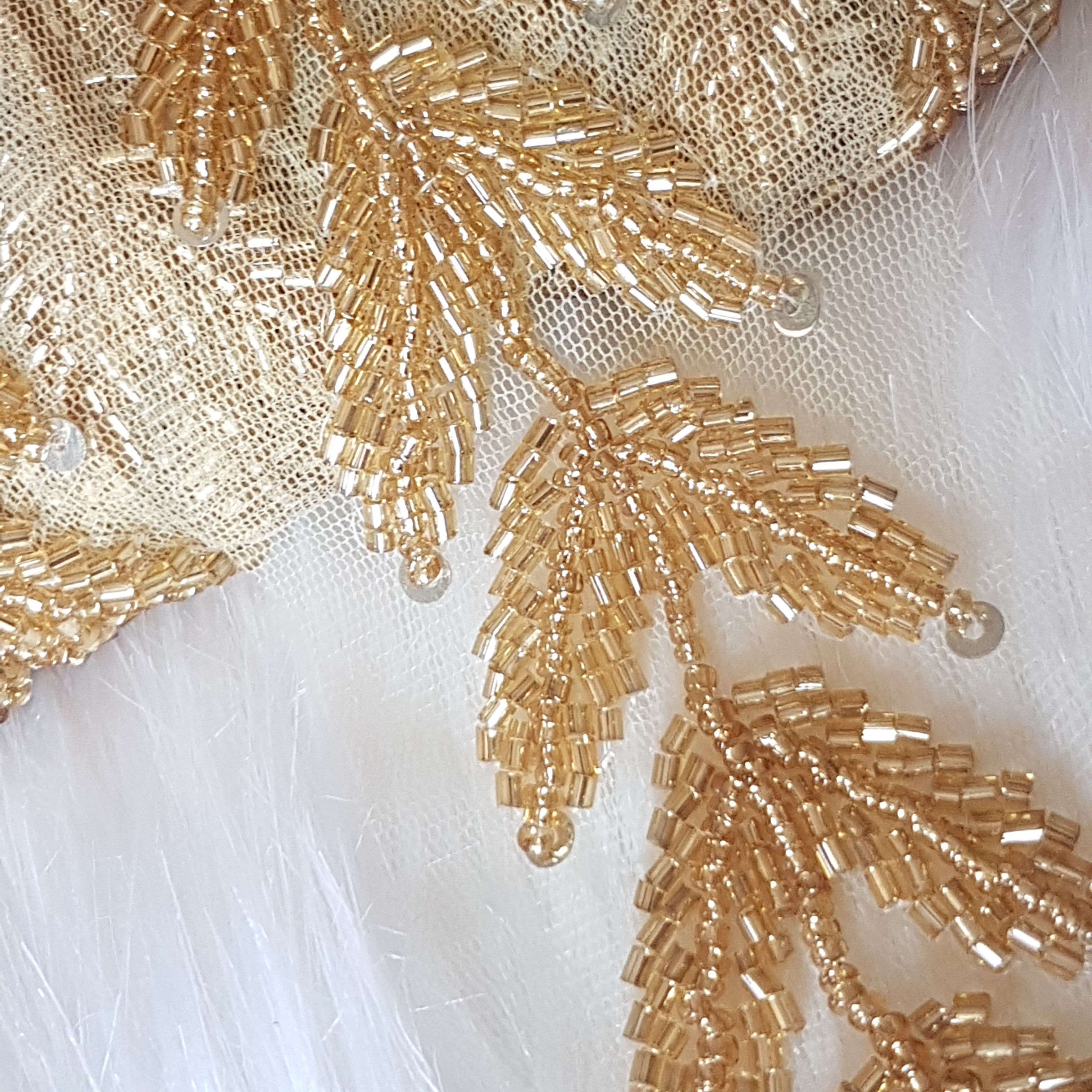 Golden Embroidery Border lace