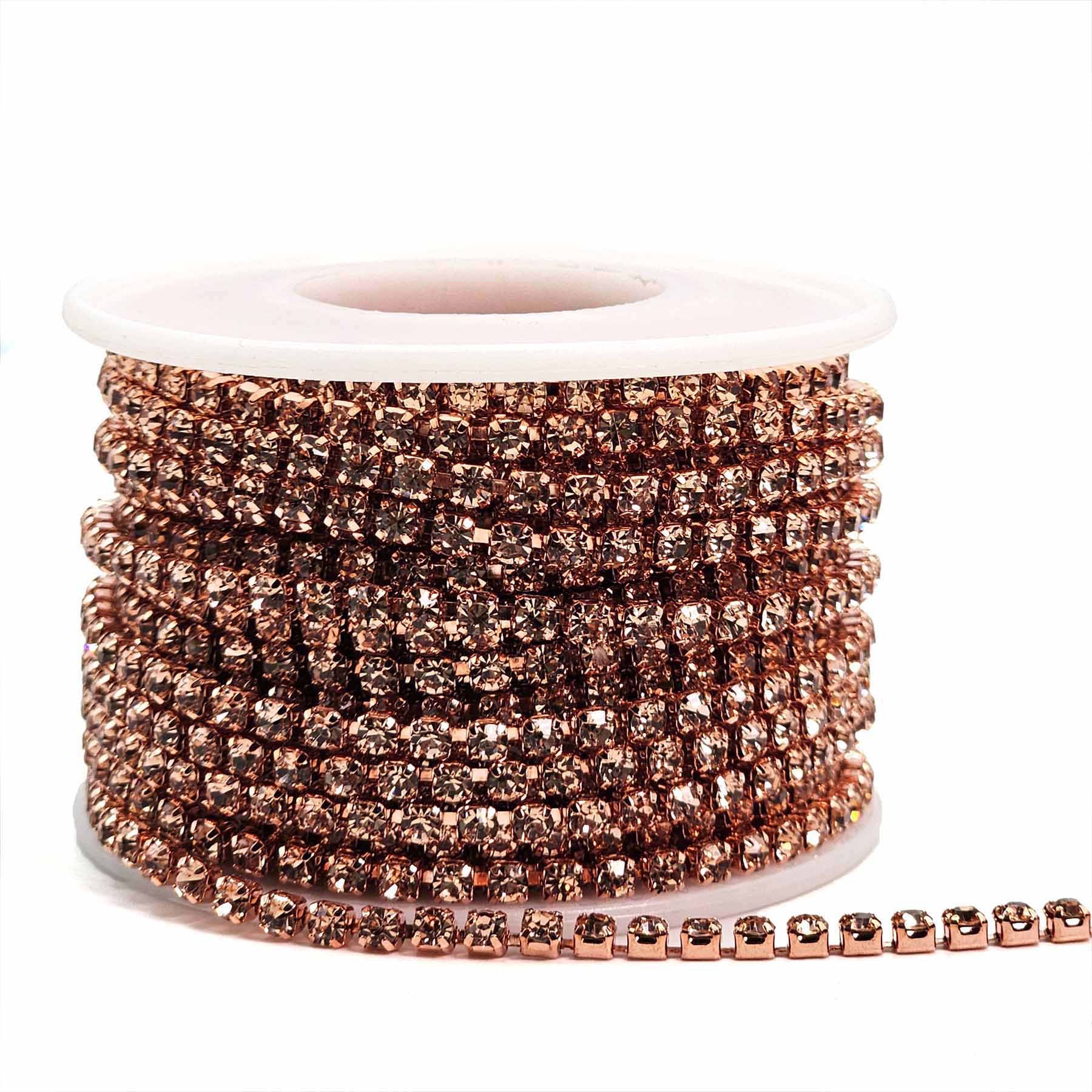 Light Peach Rhinestone Chains