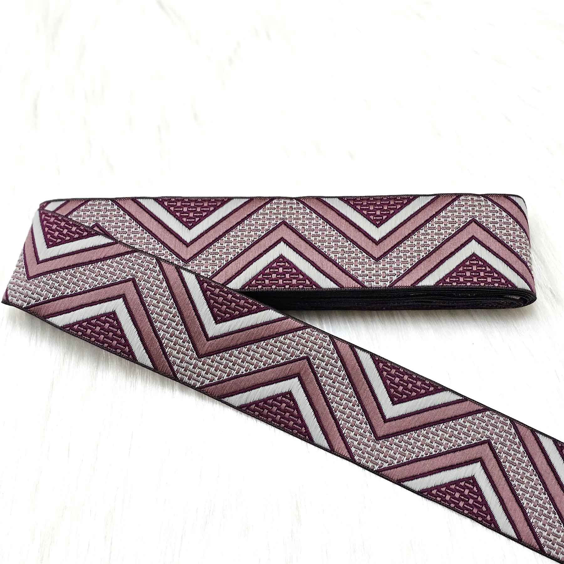 Old Rose Woven Thread Border Lace 5cm Wide 10Yards Length for DIY Crafts Sewing