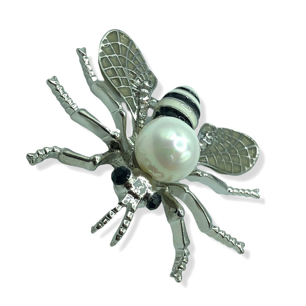 Thumbnail: Insect Brooch Pin Rhinestone Pearl Brooch Pin Fashion Pins for Girls and Women