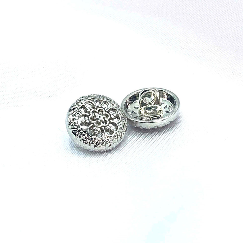 Thumbnail: Silver 10Pcs Metal Shank Button 10mm Buttons for DIY Craft Coat Blazer & Jewelry