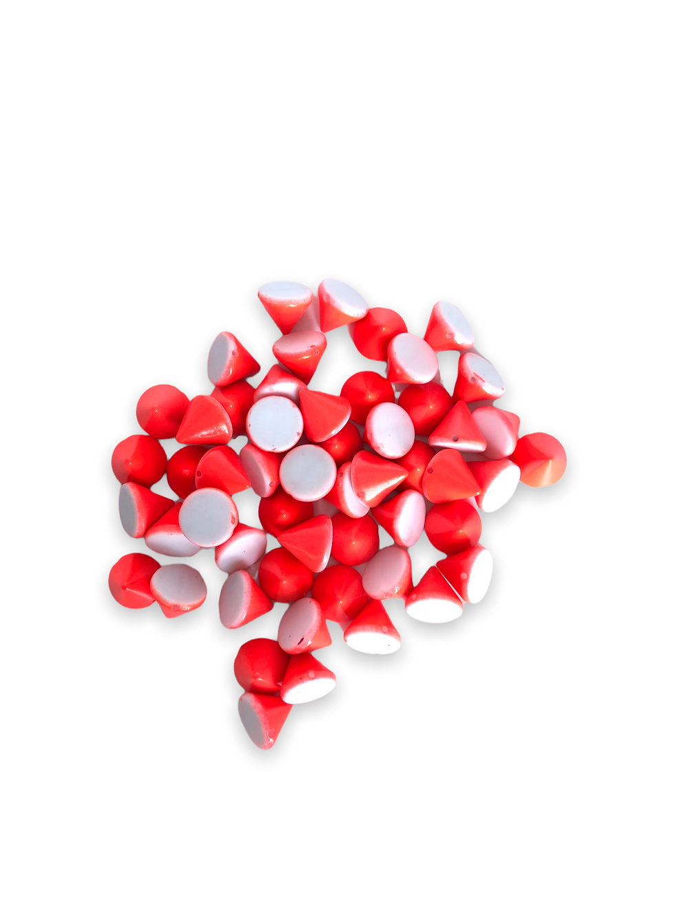 Thumbnail: 50Pcs Neon Color Acrylic Bullet Cone Spike Studs Bead, Sew On