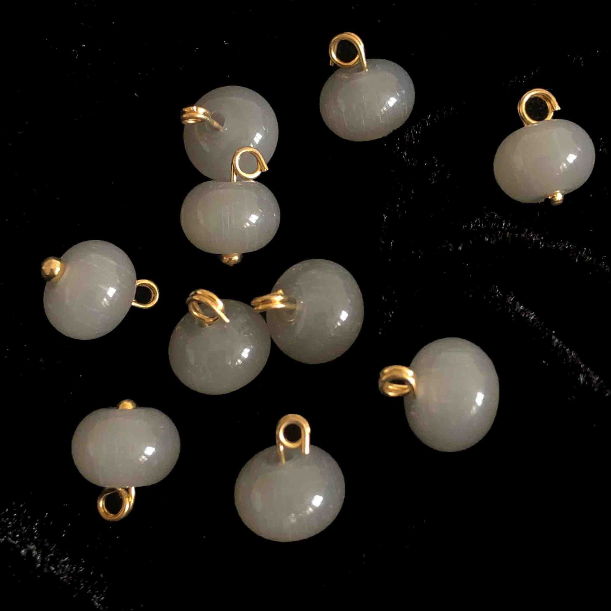 Grey Stone Earring 10mm 10Pcs for Fashion Jewelry Stone Earring High Polished