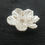 Thumbnail: 6Pcs Off-White Acrylic Beaded Flowers 4cm for DIY Crafts Jewelry and Decoration