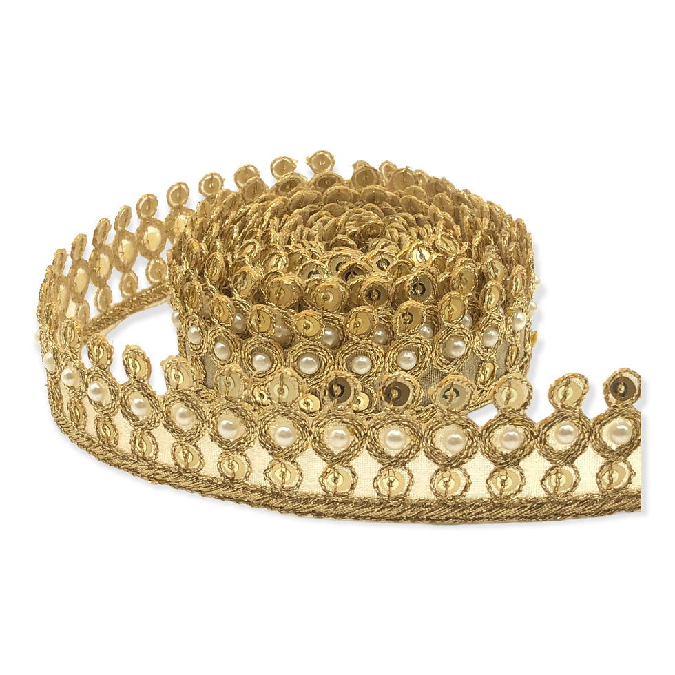 Gold Embroidery border lace