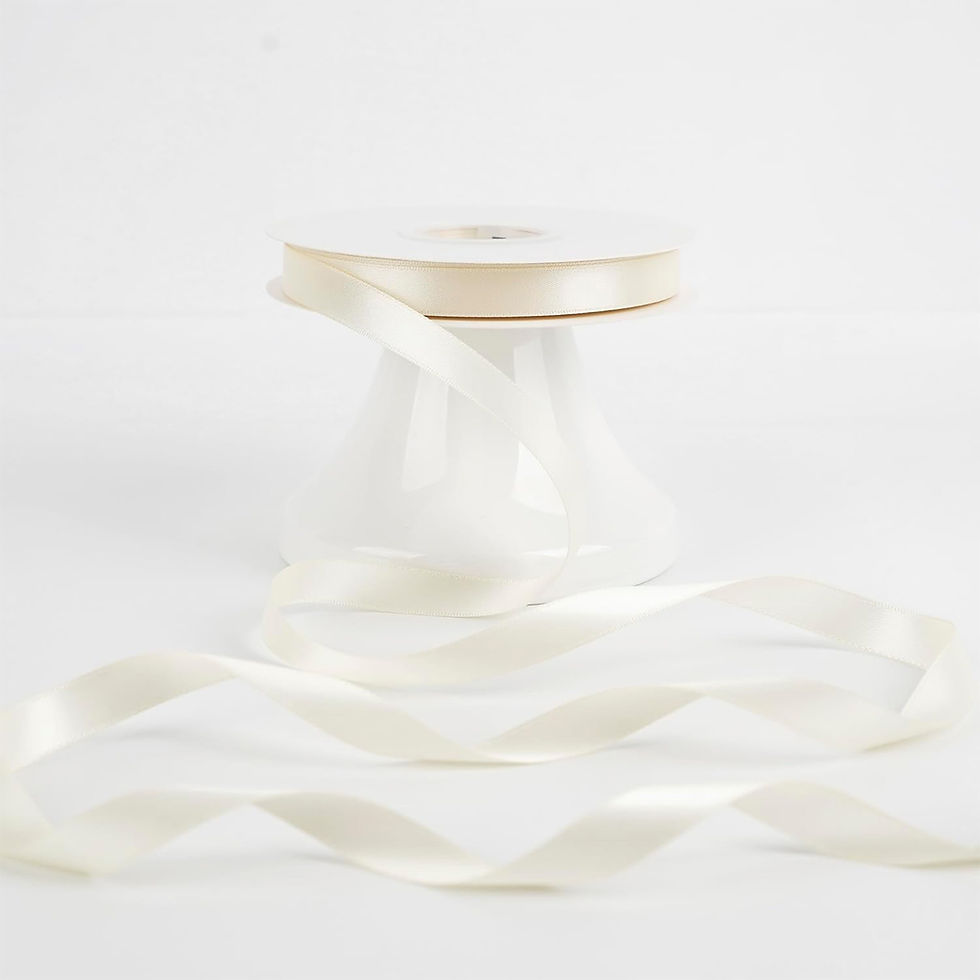 Thumbnail: Cream satin ribbon