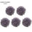 Thumbnail: 5Pcs Purple Fabric Flowers 9cm for DIY Crafts Headpiece Appliques Ornament Decor