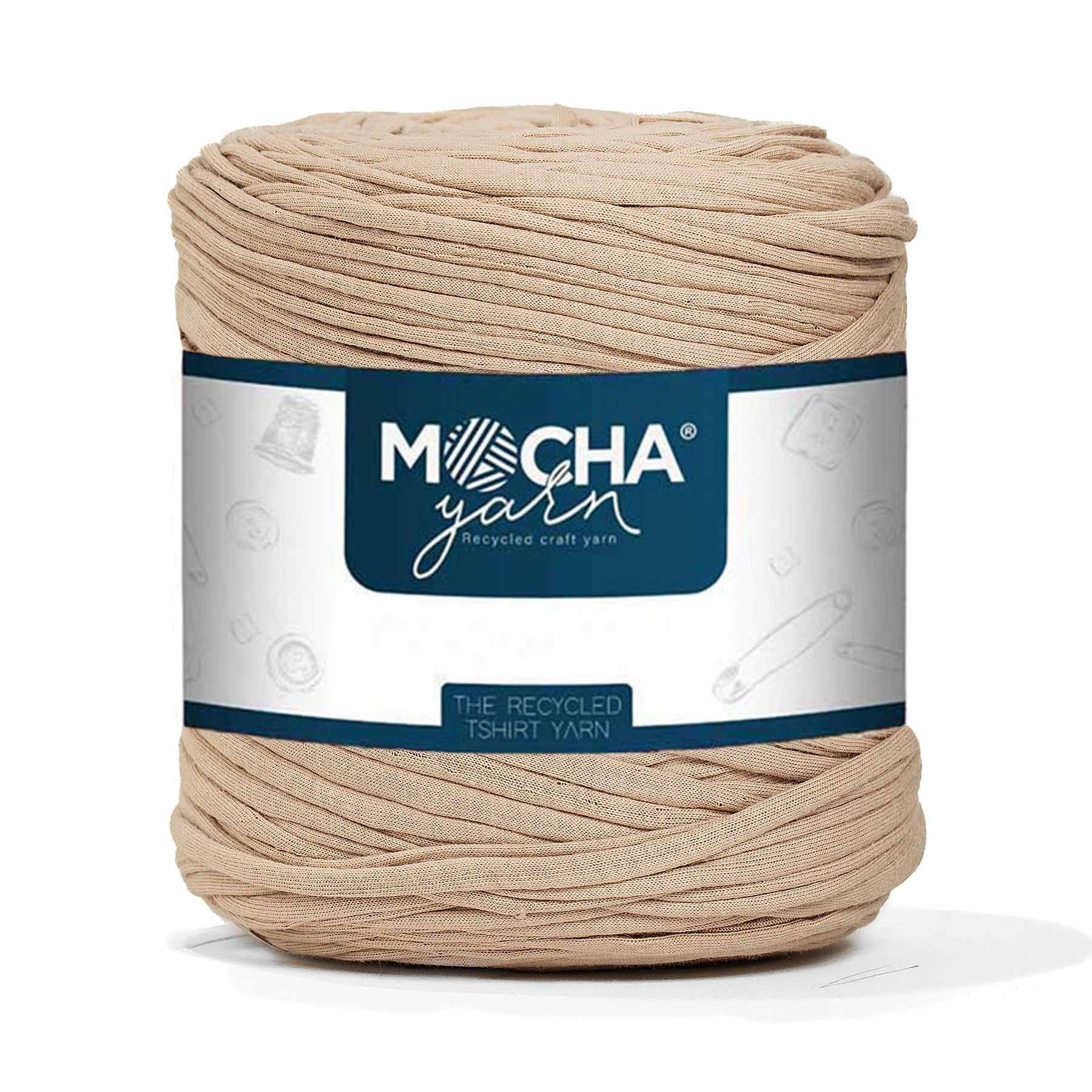 Beige color t shirt yarn