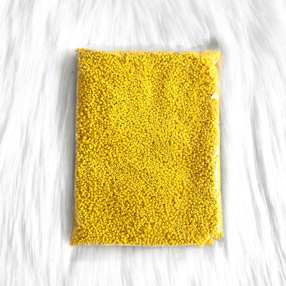 Thumbnail: Yellow Glass Beads 2mm Seed Beads for DIY Crafts and Jewelry Making
