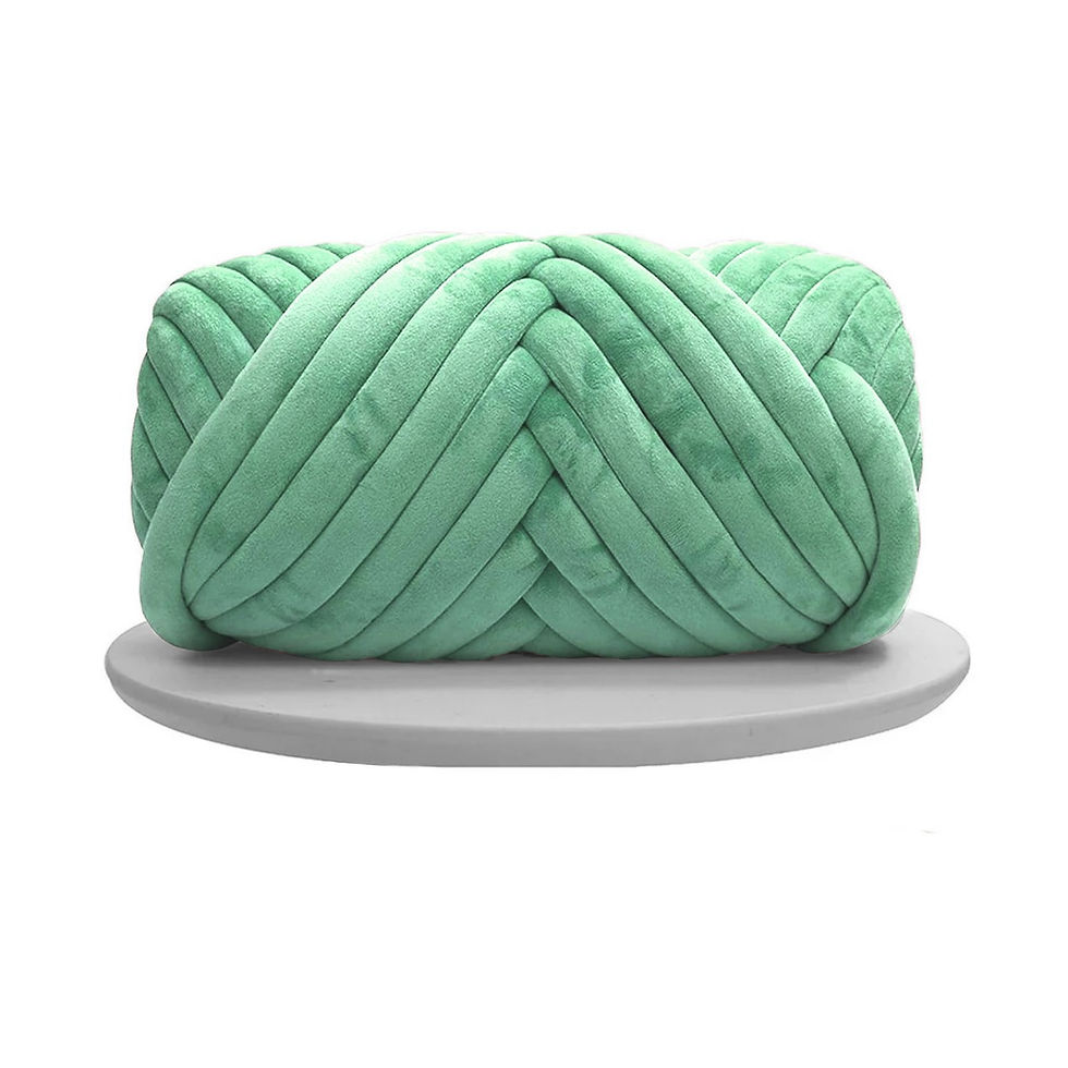 Light green chunky thick yarn