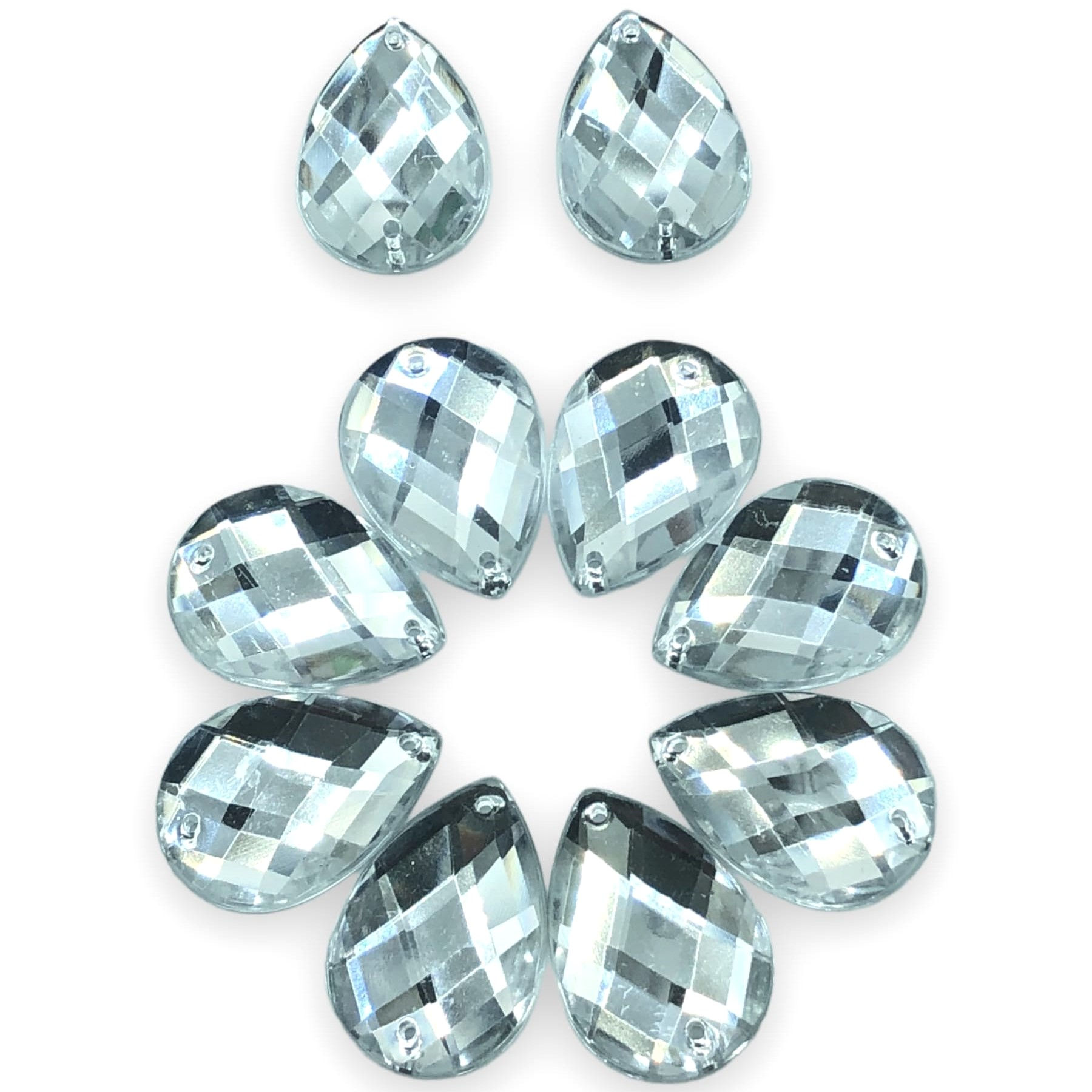 Teardrop acrylic gemstone