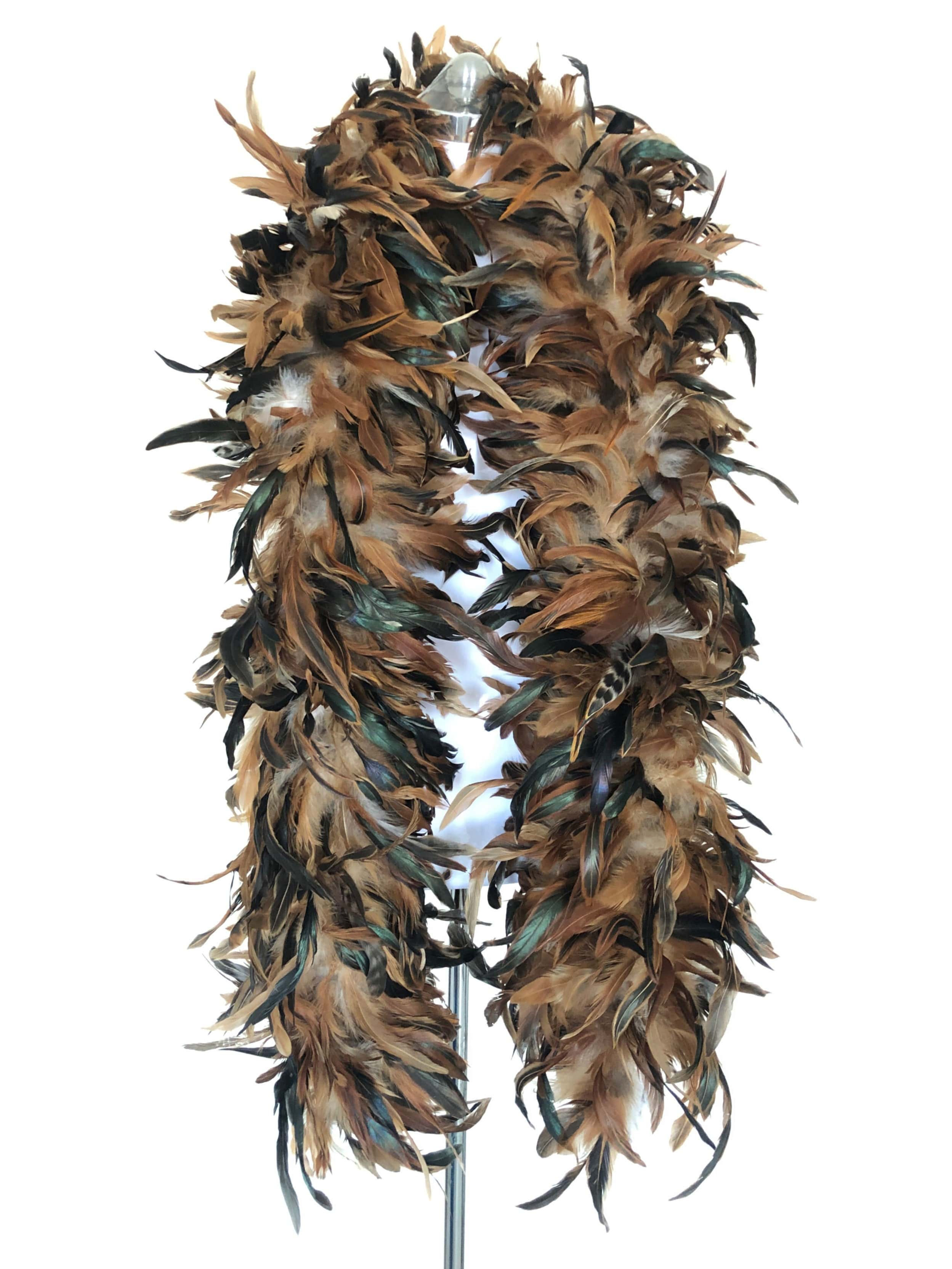 Natural Rooster feather boa