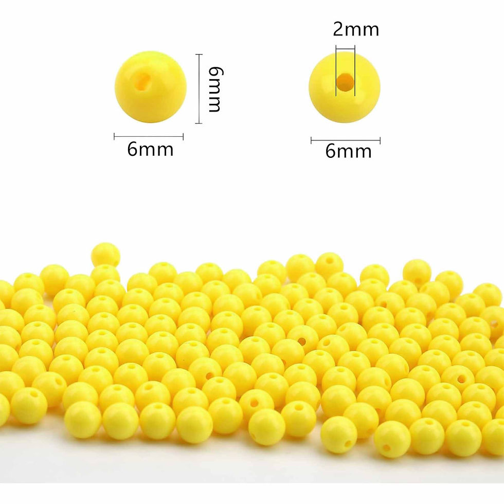 Lemon Yellow Acrylic beads