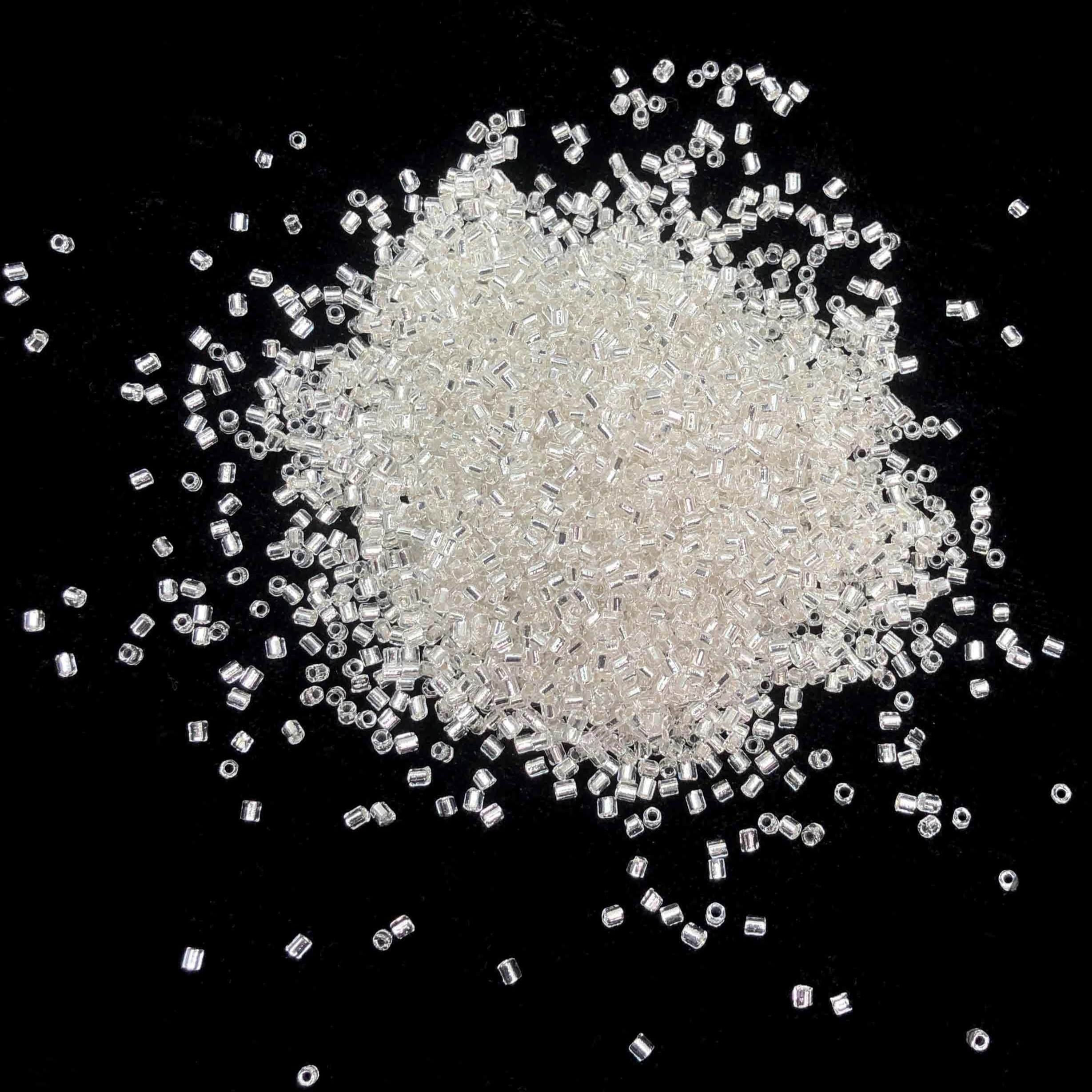 Silver Cut Glass Beads 2mm for DIY Embroidery Crafts & Jewelry Making